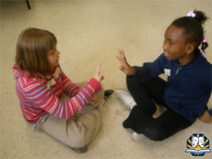 Students in Davenport connecting drama with language arts